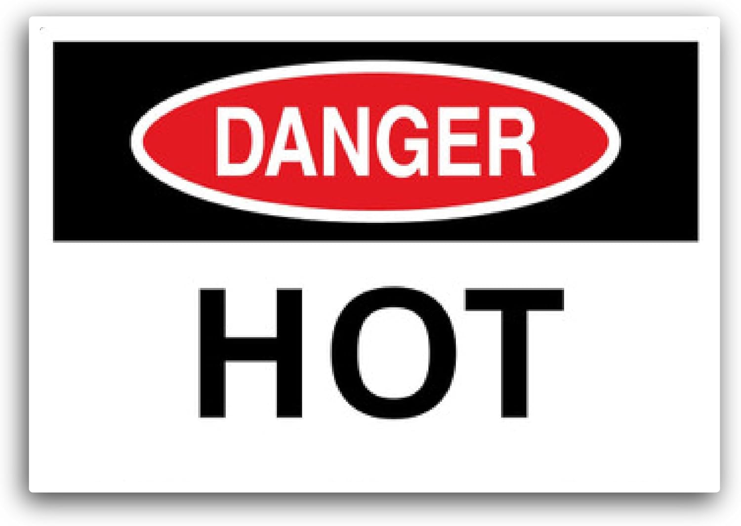 2 (Pieces) 3" and 5" Danger Sign - Hot Sticker, Waterproof Vinyl Decals for Many Purpose Like Cars, Trucks, Laptops, Phones, Windows and More