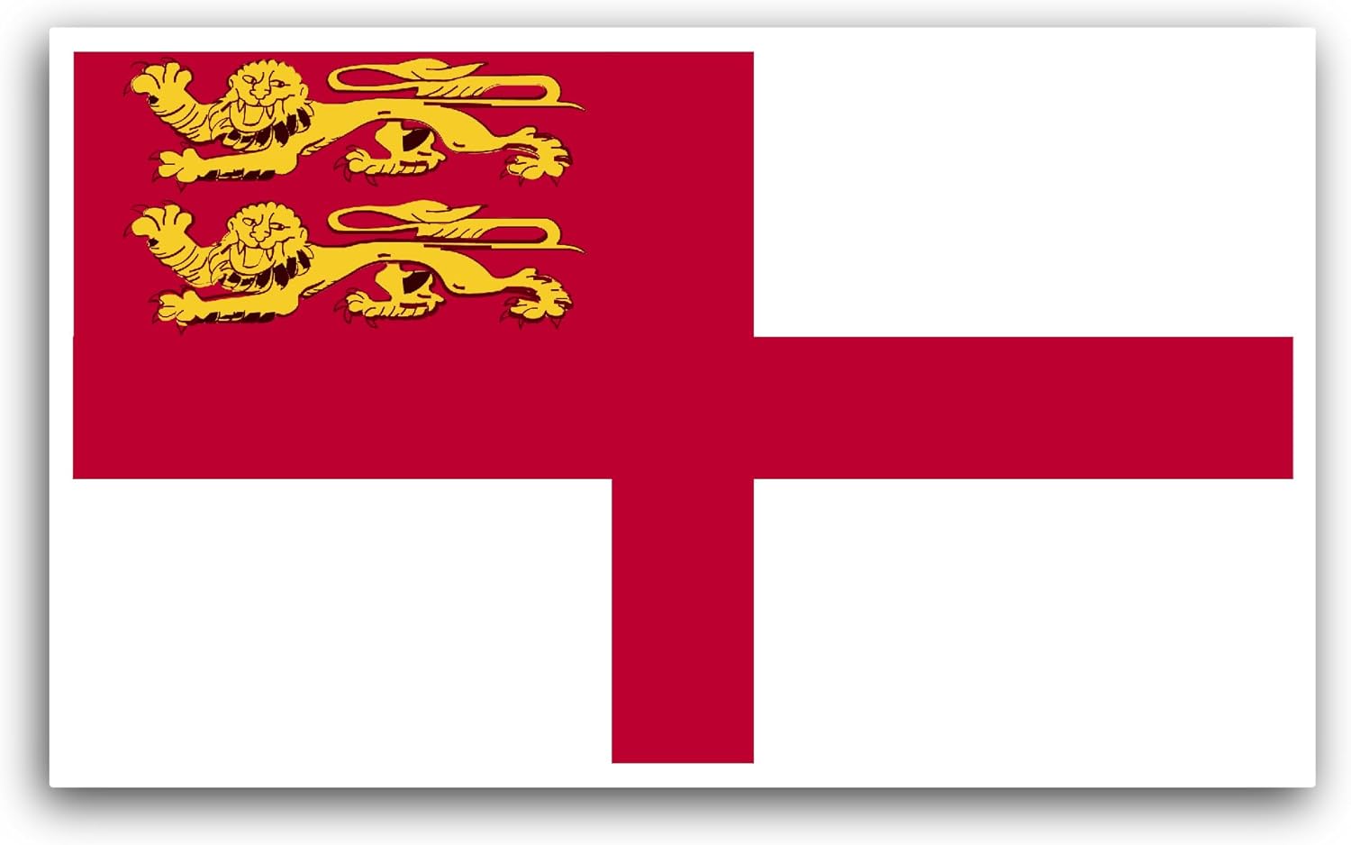 2 (Pieces) 3" and 5" Sark Flag Sticker, Waterproof Vinyl Decals for Many Purpose Like Cars, Trucks, Laptops, Phones, Windows and More