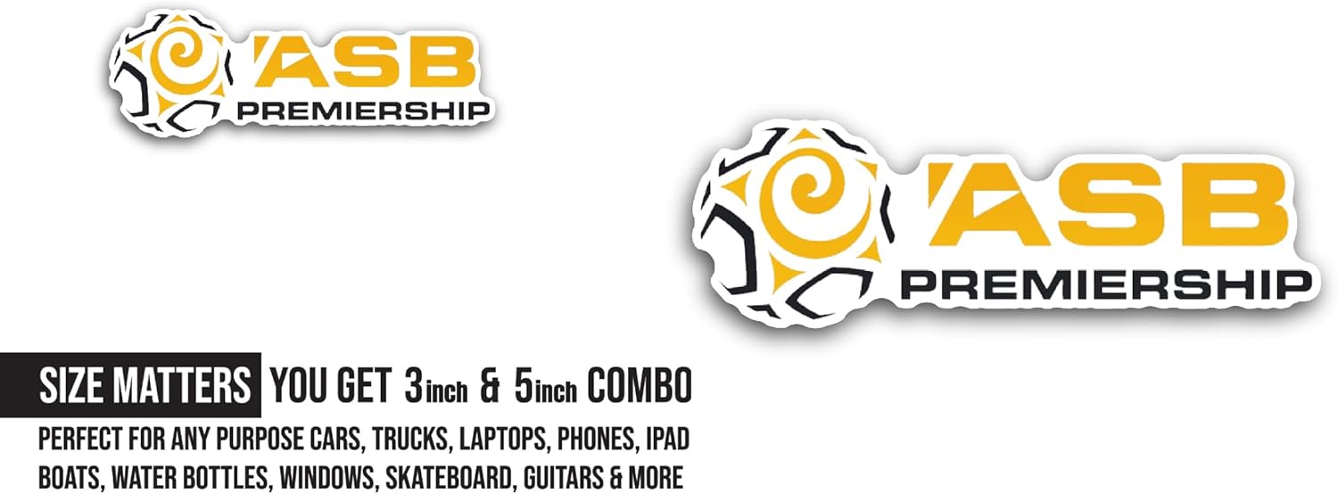 2 (Pieces) 3" and 5" ASB Prem1ership Sticker, Waterproof Vinyl Decals for Many Purpose Like Cars, Trucks, Laptops, Phones, Windows and More