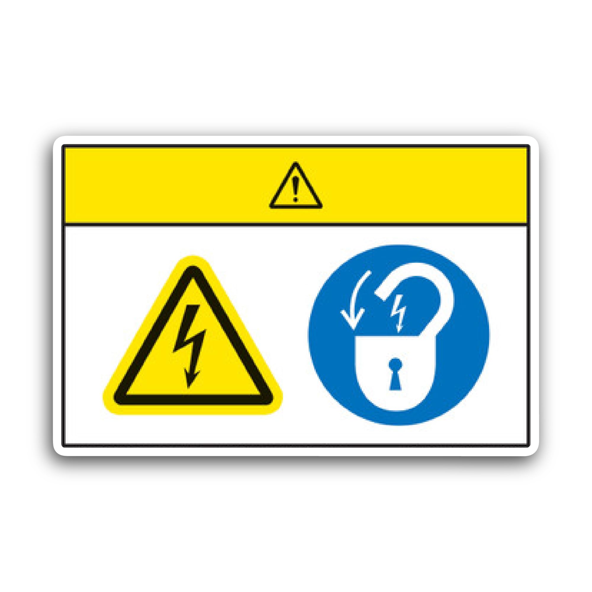 2 (Pieces) 3" and 5" Danger High Voltage Lockout Electrical Power Symbol Sticker, Waterproof Vinyl D