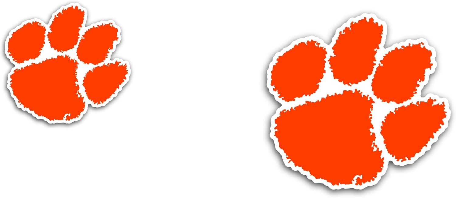 2 (Pieces) 3" and 5" Tiger Paw Sticker, Waterproof Vinyl Decals for Many Purpose Like Cars, Trucks, Laptops, Phones, Windows and More