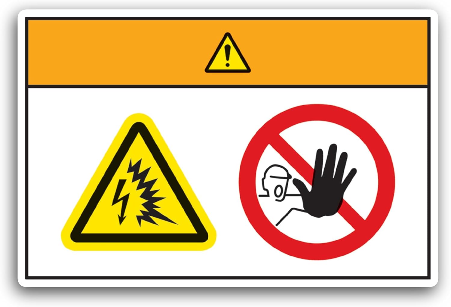 2 (Pieces) 3" and 5" Danger Electricity Warning Sign Sticker, Waterproof Vinyl Decals for Many Purpose Like Cars, Trucks, Laptops, Phones, Windows and More