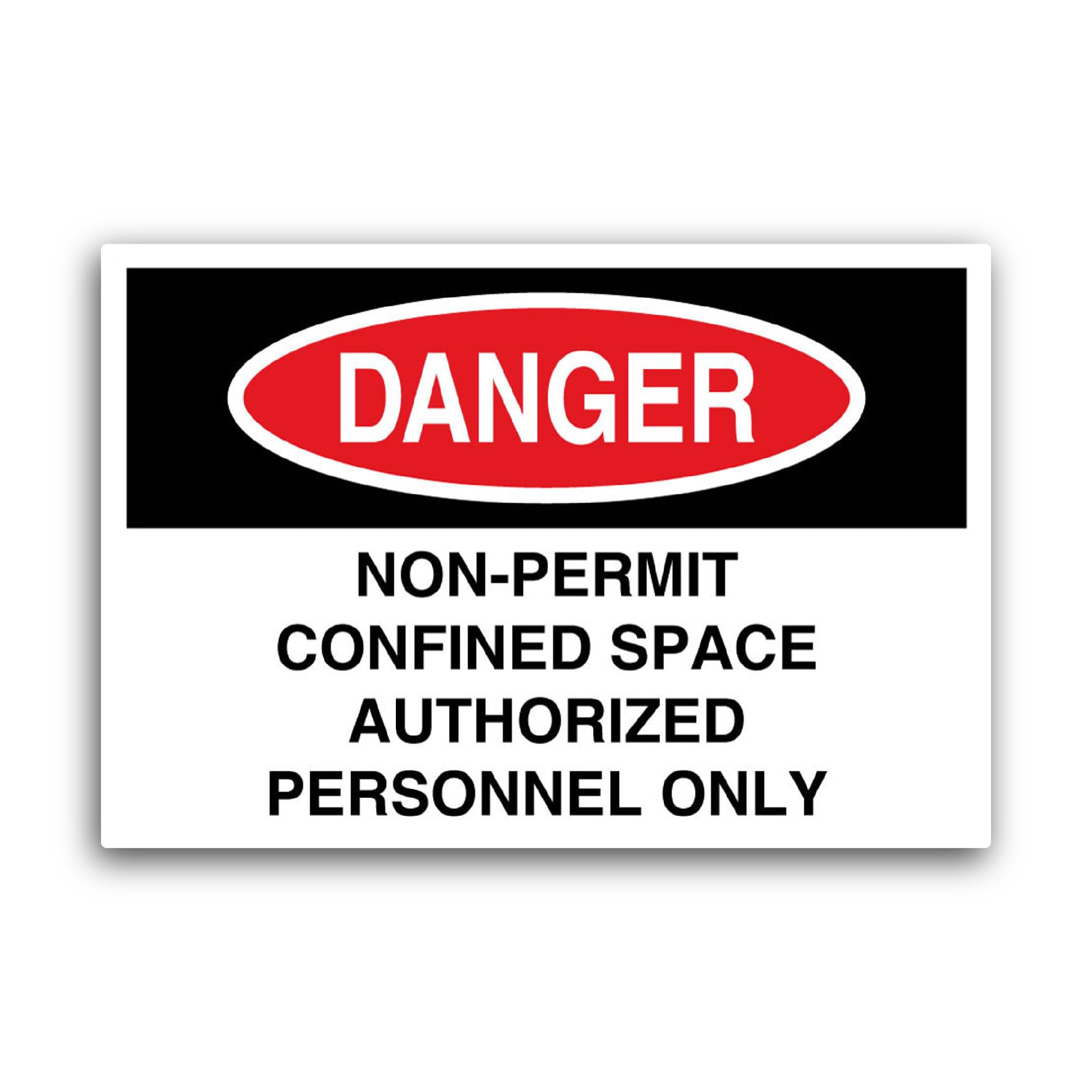 2 (Pieces) 3" and 5" Danger Non-Permit Sticker, Waterproof Vinyl Decals for Many Purpose Like Cars, 