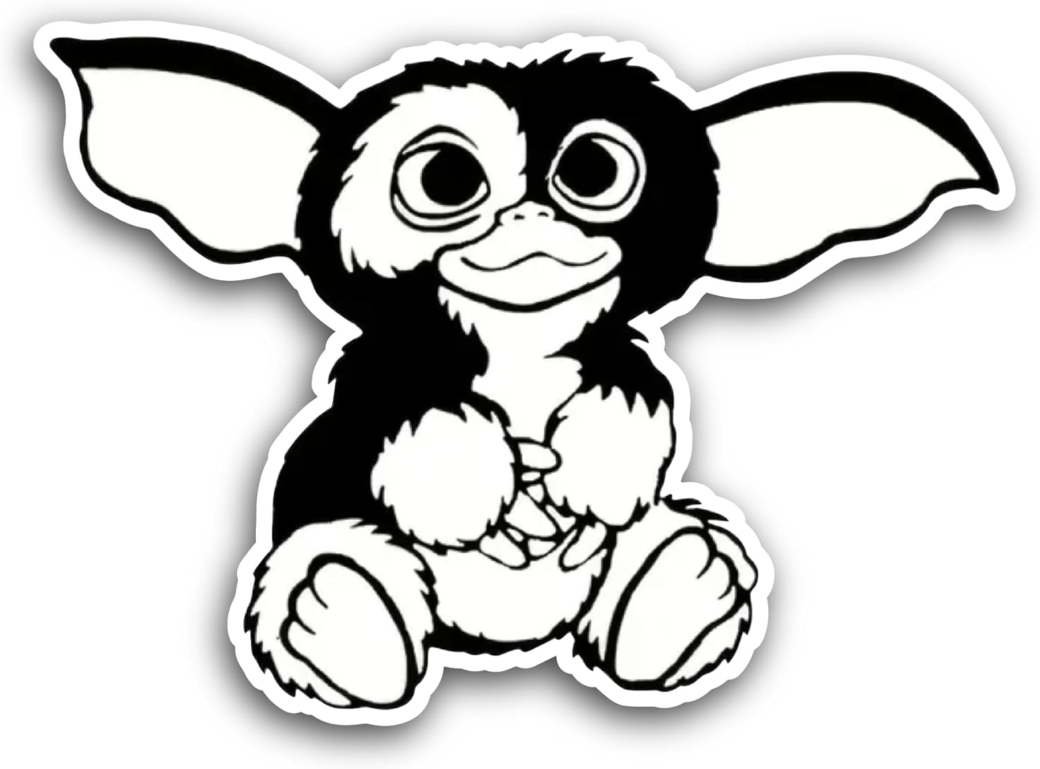 2 (Pieces) 3" and 5" Black Gremlin Sticker, Waterproof Vinyl Decals for Many Purpose Like Cars, Trucks, Laptops, Phones, Windows and More