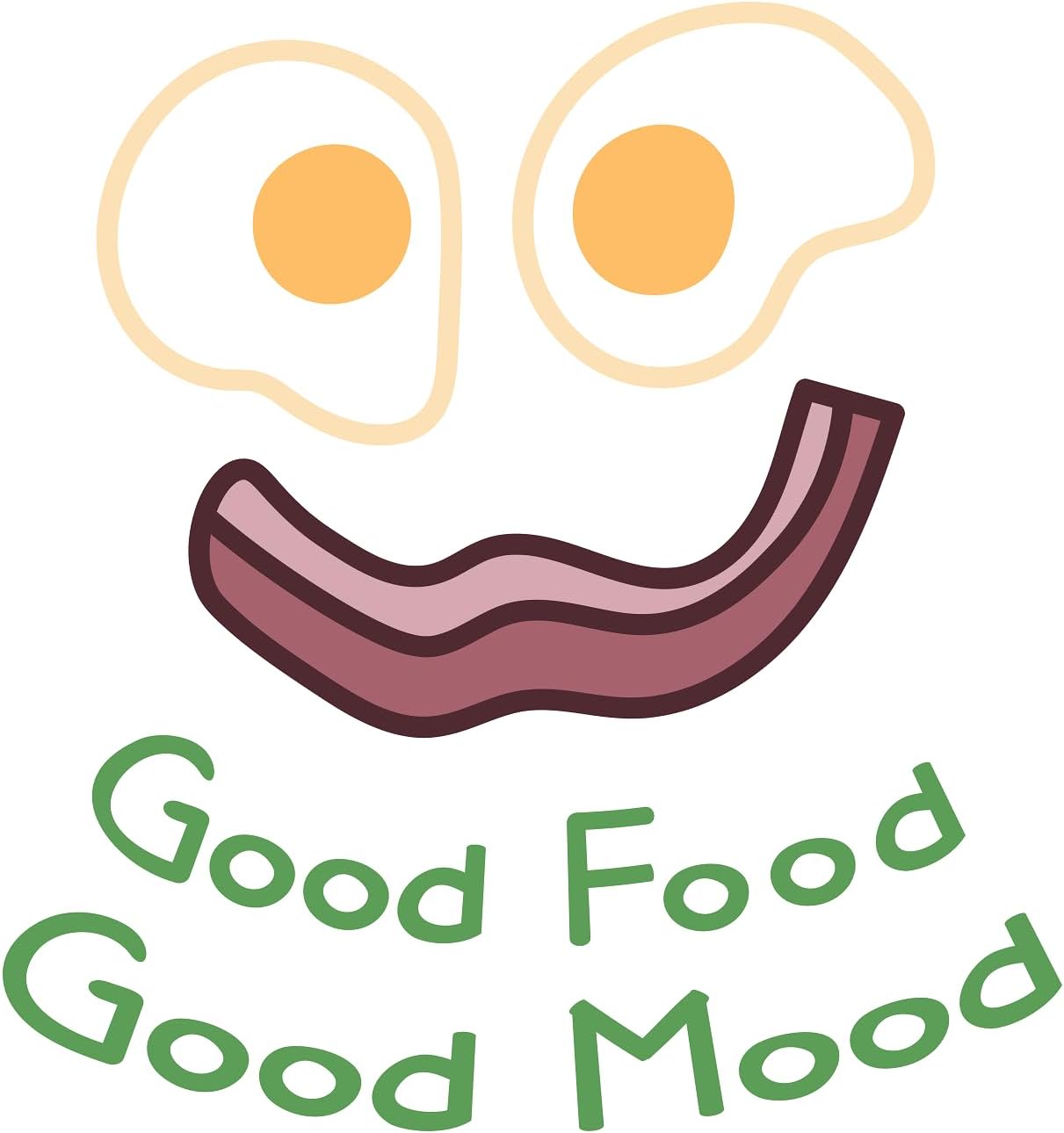 Inspirational Quote Good Food Good Mood Motivational Sticker Vinyl Decal Motivation Stickers- 5" Vinyl Sticker Waterproof