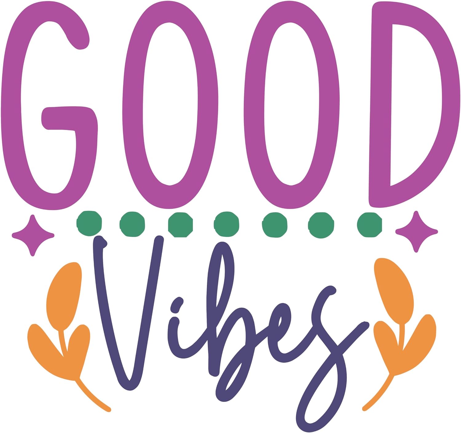 Inspirational Quote "Good Vibes" Motivational Sticker Vinyl Decal Motivation Stickers- 5" Vinyl Sticker Waterproof