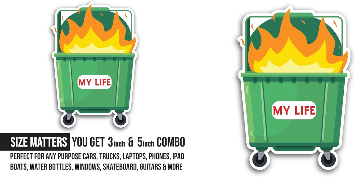 2 (Pieces) 3" and 5" My Life Sticker, Waterproof Vinyl Decals for Many Purpose Like Cars, Trucks, Laptops, Phones, Windows and More