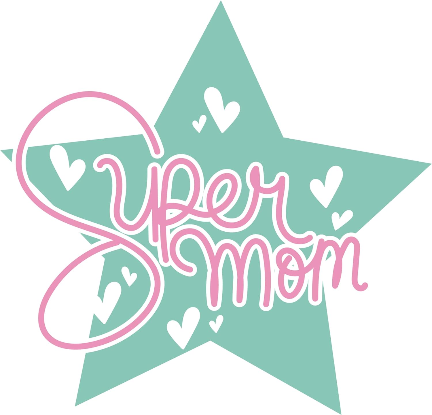 Inspirational Quote "Super mom-" Motivational Sticker Vinyl Decal Motivation Stickers- 5" Vinyl Sticker Waterproof