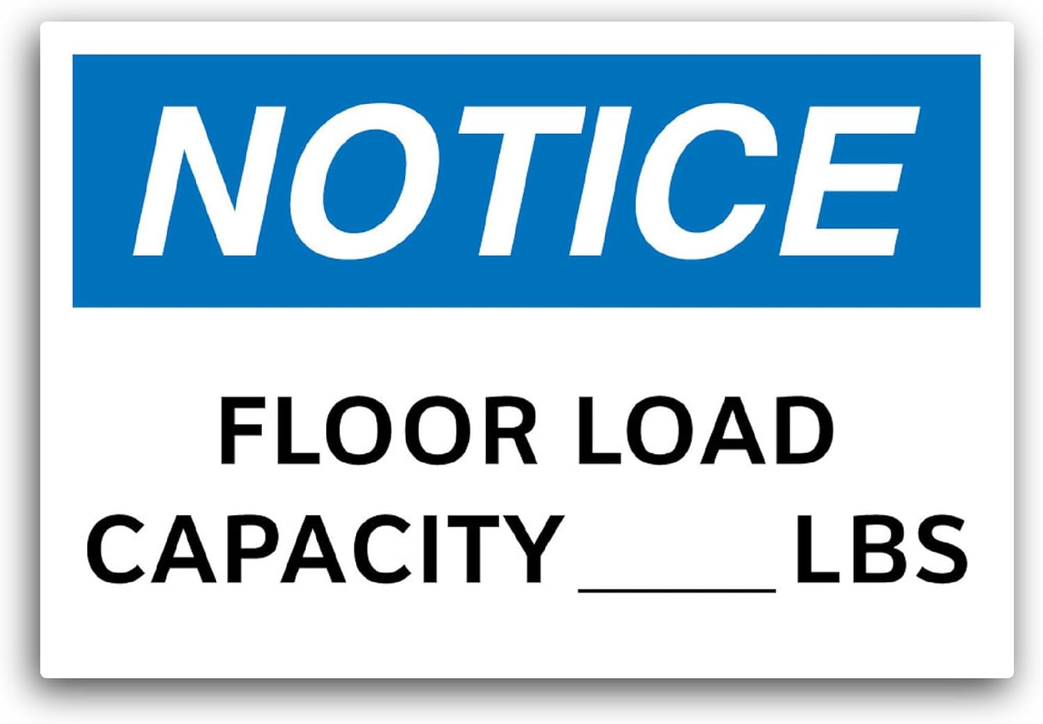 2 (Pieces) 3" and 5" Floor Load Capacity Sticker, Waterproof Vinyl Decals for Many Purpose Like Cars, Trucks, Laptops, Phones, Windows and More