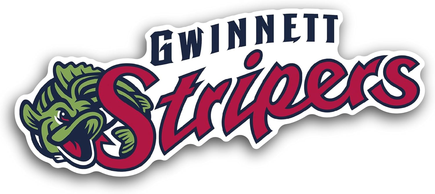 2 (Pieces) 3" and 5" Gw1nnett Str1pers Logo Decal Sticker, Waterproof Vinyl Decals for Many Purpose Like Cars, Trucks, Laptops, Phones, Windows and More
