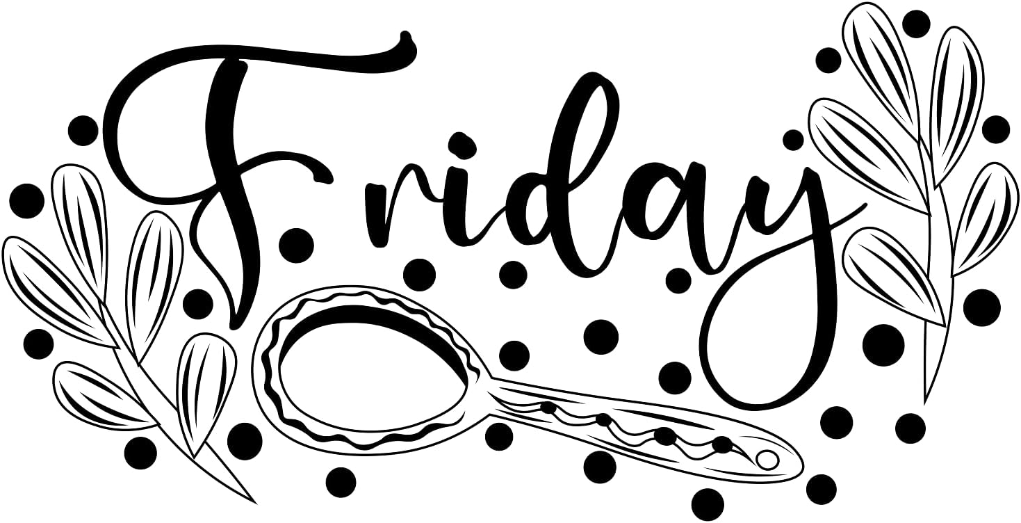 Inspirational Quote Friday Spoon Style Motivational Sticker Vinyl Decal Motivation Stickers- 5" Vinyl Sticker Waterproof