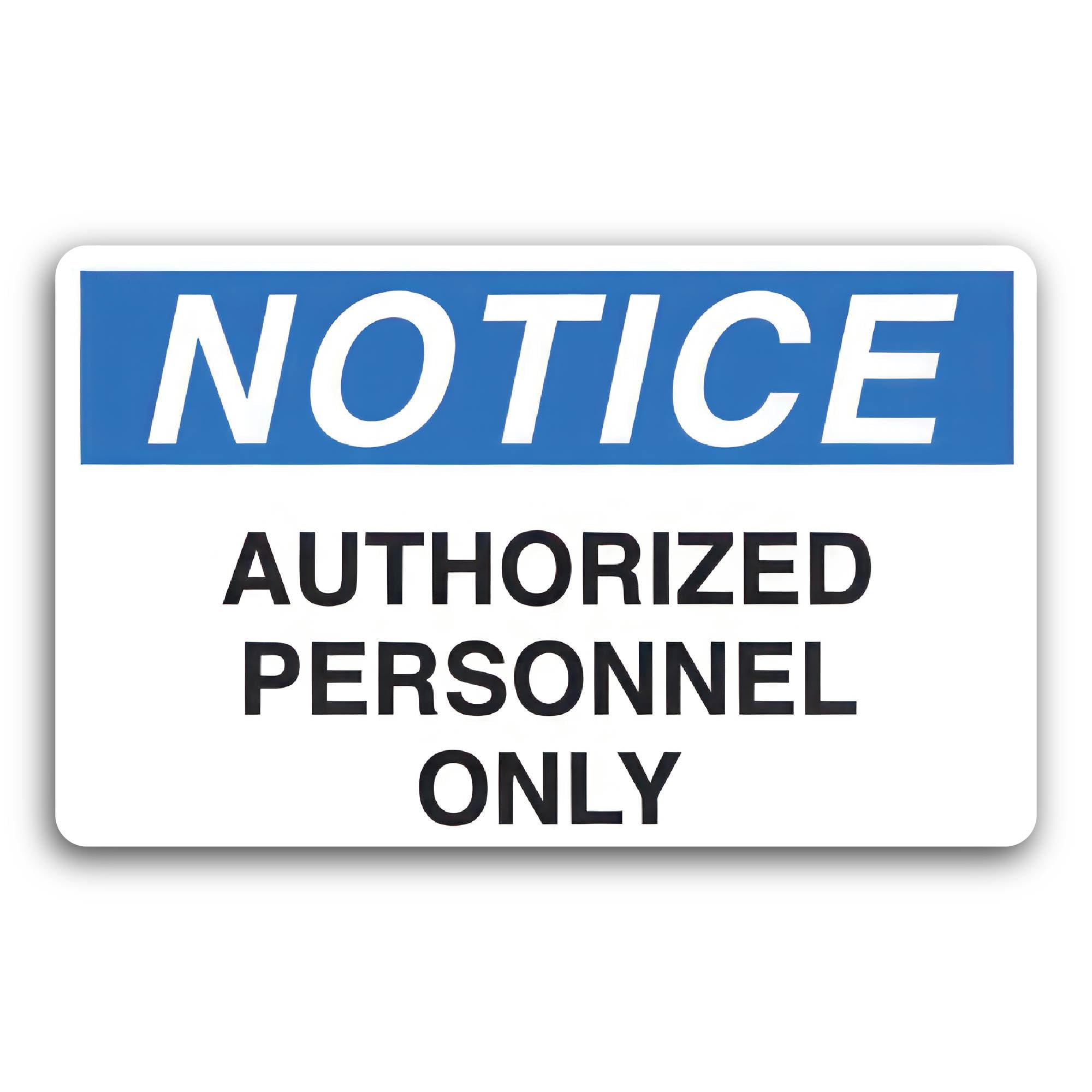 2 (Pieces) 3" and 5" Authorized Personnel Only Sign Decal Sticker, Waterproof Vinyl Decals for Many 