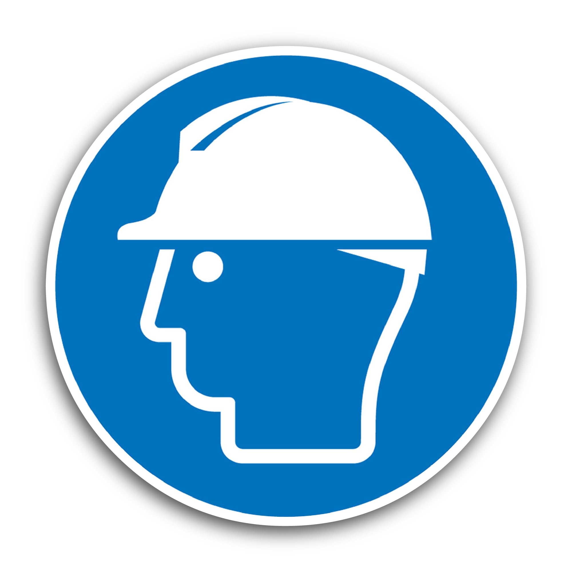2 (Pieces) 3" and 5" Hard Hat Sign Sticker, Waterproof Vinyl Decals for Many Purpose Like Cars, Truc