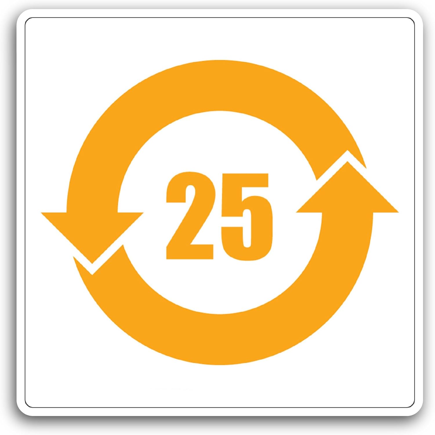 2 (Pieces) 3" and 5" Rohs Symbol Sticker, Waterproof Vinyl Decals for Many Purpose Like Cars, Trucks, Laptops, Phones, Windows and More