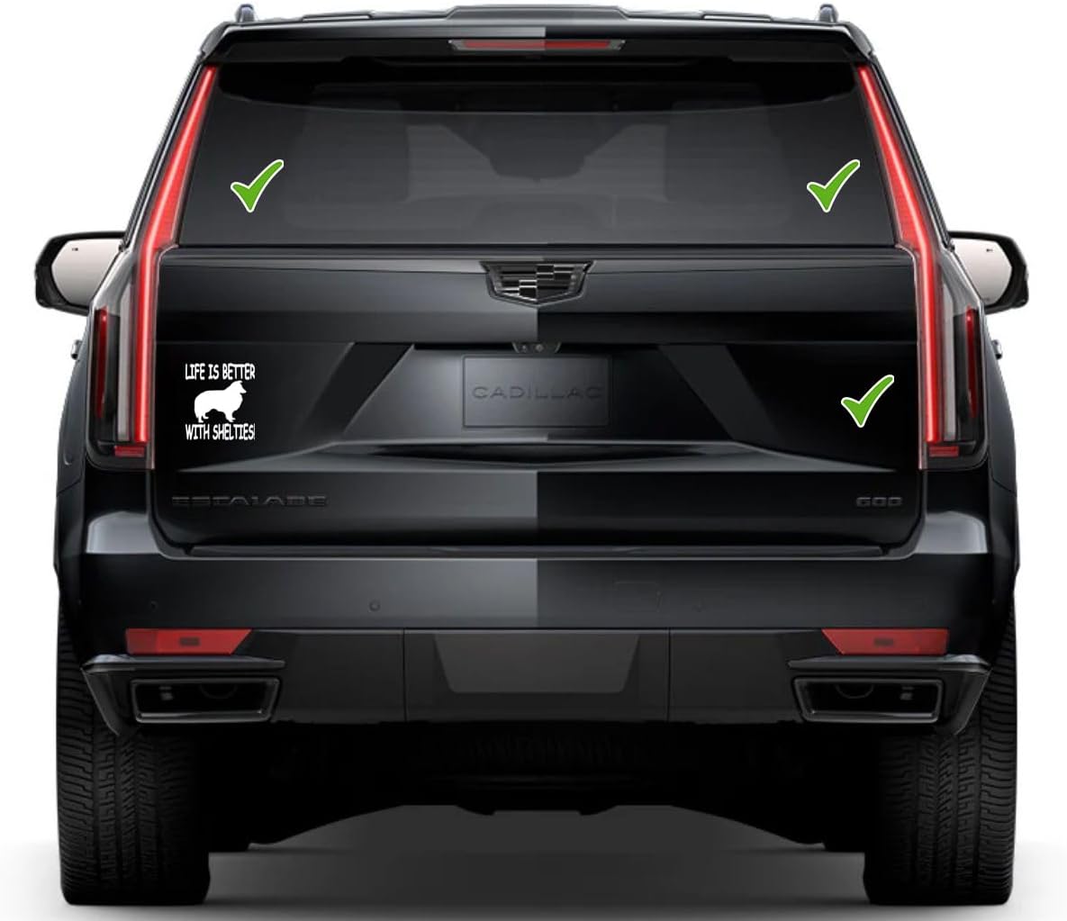 Life is Better with Shelties Window Vinyl Decal Sticker 6" (White), Waterproof Vinyl Decals for Many Purpose Like Cars, Trucks, Laptops, Phones, Windows and More