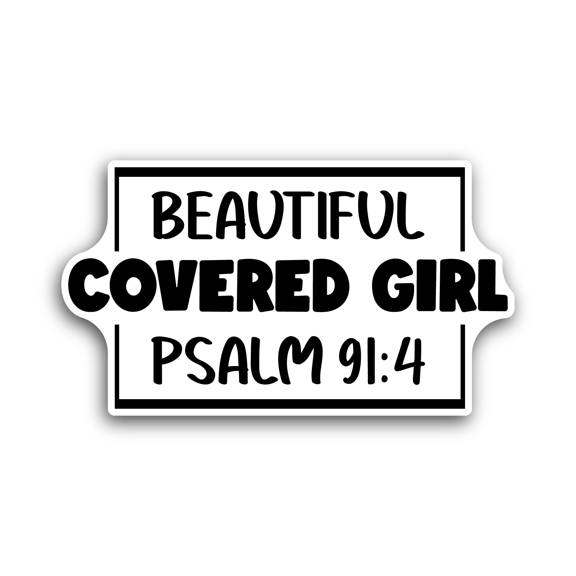 2 (Pieces) 3" and 5" Beautiful Covered Girl Text Sticker, Waterproof Vinyl Decals for Many Purpose L