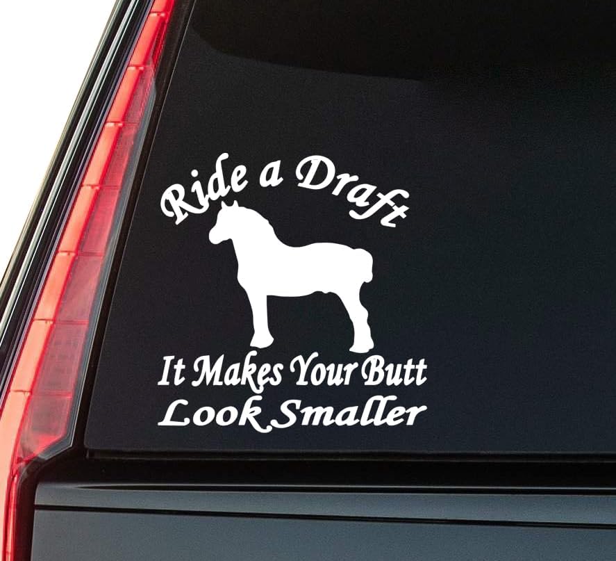 Ride A Draft Window Vinyl Decal Sticker 6" (White), Waterproof Vinyl Decals for Many Purpose Like Cars, Trucks, Laptops, Phones, Windows and More