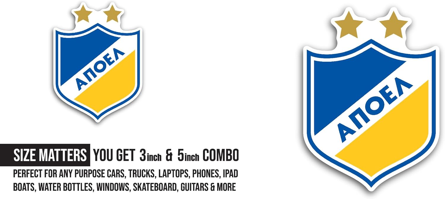 2 (Pieces) 3" and 5" AP0EL Sticker, Waterproof Vinyl Decals for Many Purpose Like Cars, Trucks, Laptops, Phones, Windows and More
