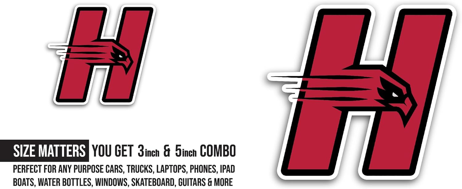 2 (Pieces) 3" and 5" Hartford H@wks Sticker, Waterproof Vinyl Decals for Many Purpose Like Cars, Trucks, Laptops, Phones, Windows and More
