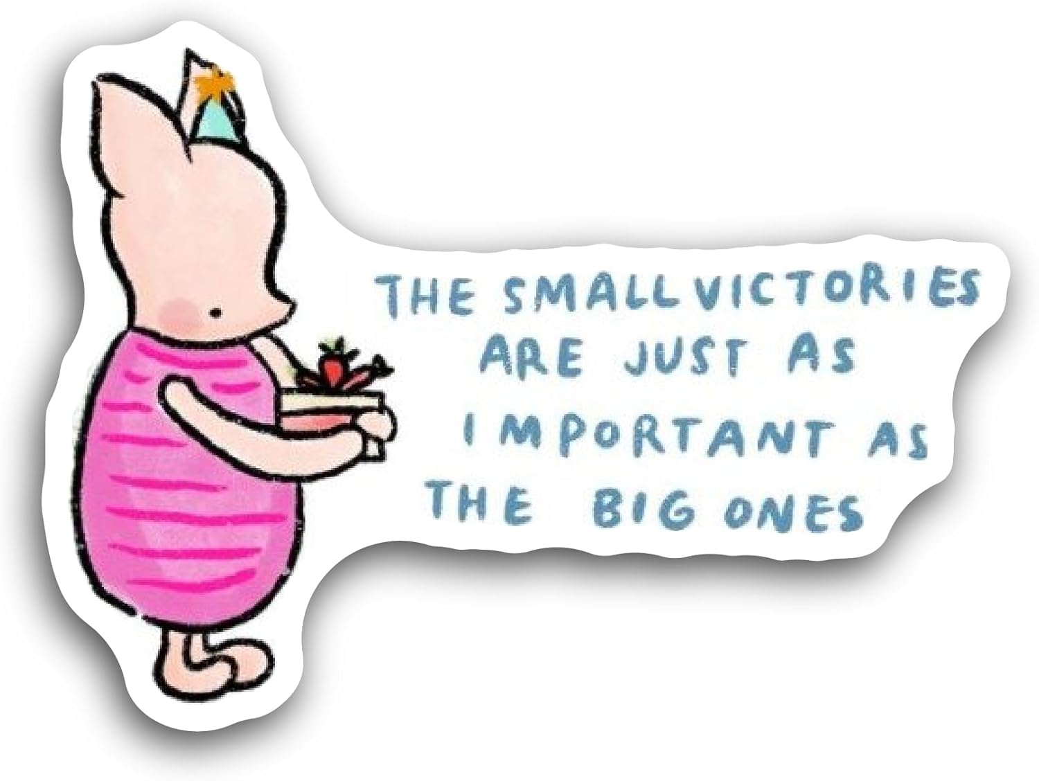 2 (Pieces) 3" and 5" The Small Victories are Just Text Sticker, Waterproof Vinyl Decals for Many Purpose Like Cars, Trucks, Laptops, Phones, Windows and More