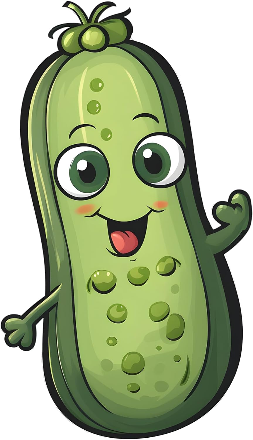 Inspirational Quote Cute Cucumber Vector Motivational Sticker Vinyl Decal Motivation Stickers- 5" Vinyl Sticker Waterproof