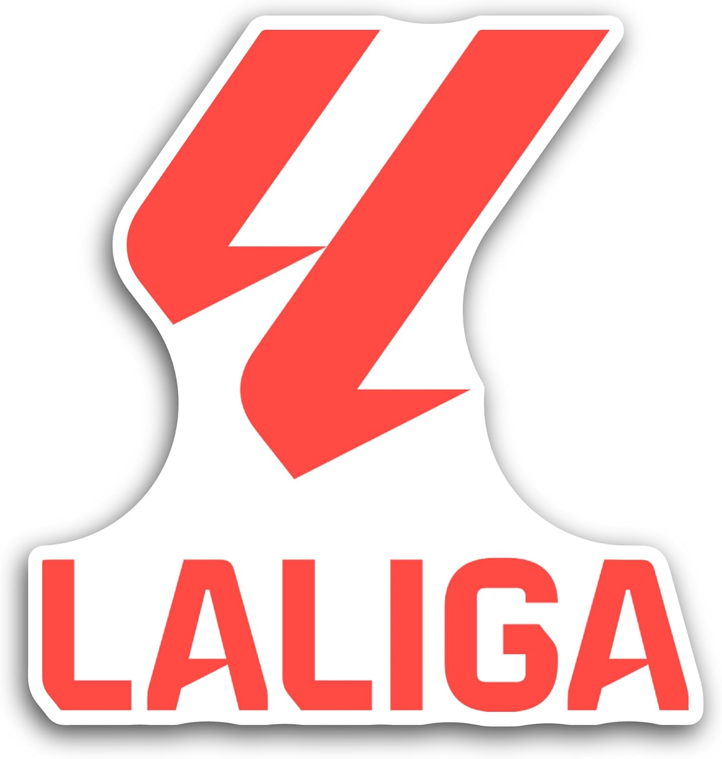 2 (Pieces) 3" and 5" LaLig@ Sticker, Waterproof Vinyl Decals for Many Purpose Like Cars, Trucks, Laptops, Phones, Windows and More