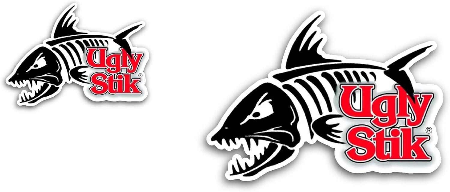 2 (Pieces) 3" and 5" Ugly Stick Sticker, Waterproof Vinyl Decals for Many Purpose Like Cars, Trucks, Laptops, Phones, Windows and More