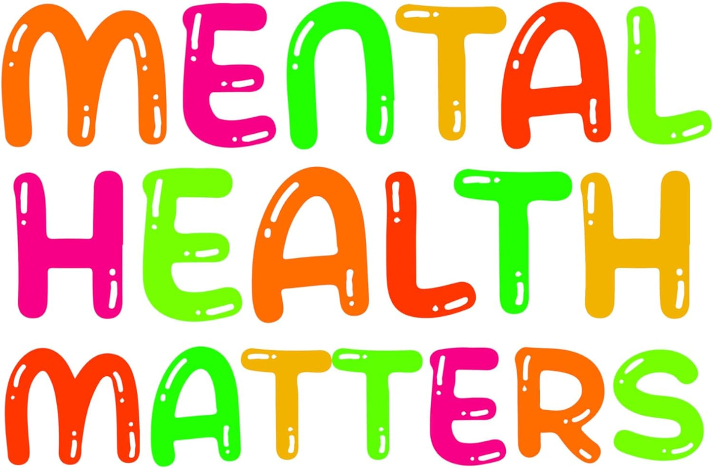 Inspirational Quote "Mental Health Matters Line" Motivational Sticker Vinyl Decal Motivation Stickers- 5" Vinyl Sticker Waterproof