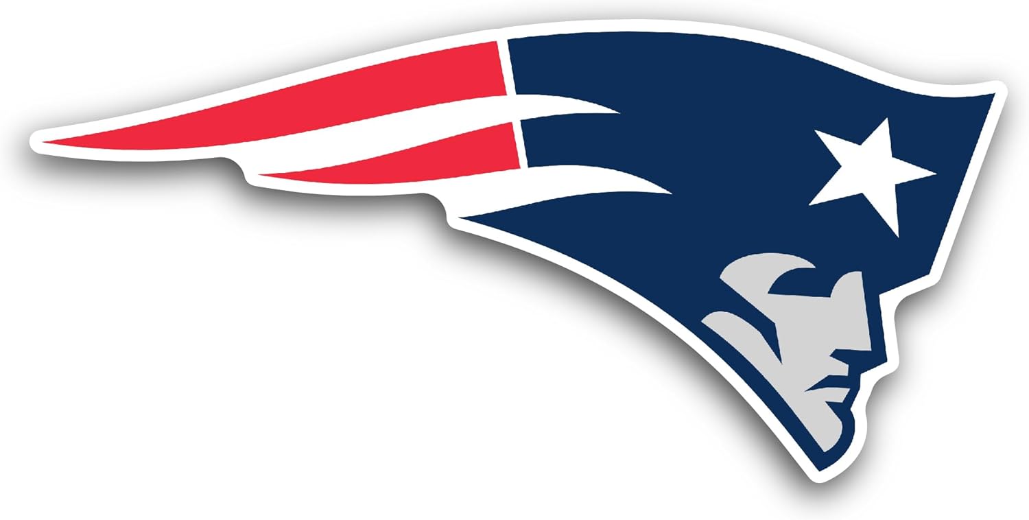 2 (Pieces) 3" and 5" New England Patri0ts Decal Sticker, Waterproof Vinyl Decals for Many Purpose Like Cars, Trucks, Laptops, Phones, Windows and More
