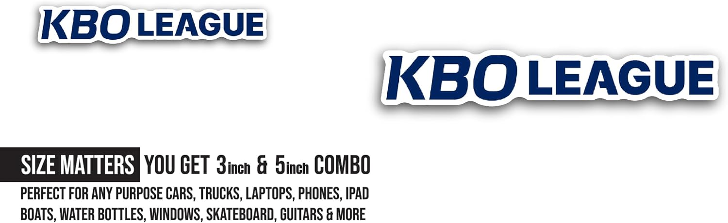 2 (Pieces) 3" and 5" KBO L3ague Sticker, Waterproof Vinyl Decals for Many Purpose Like Cars, Trucks, Laptops, Phones, Windows and More