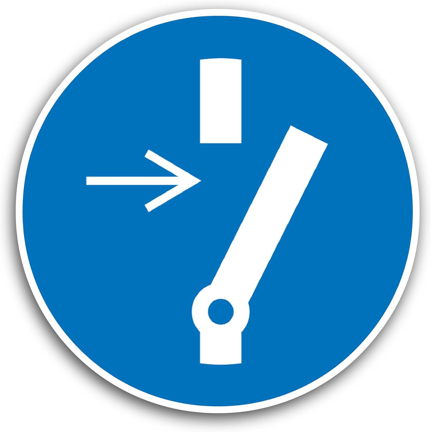 2 (Pieces) 3" and 5" Disconnect Before Carrying Out Sticker, Waterproof Vinyl Decals for Many Purpose Like Cars, Trucks, Laptops, Phones, Windows and More