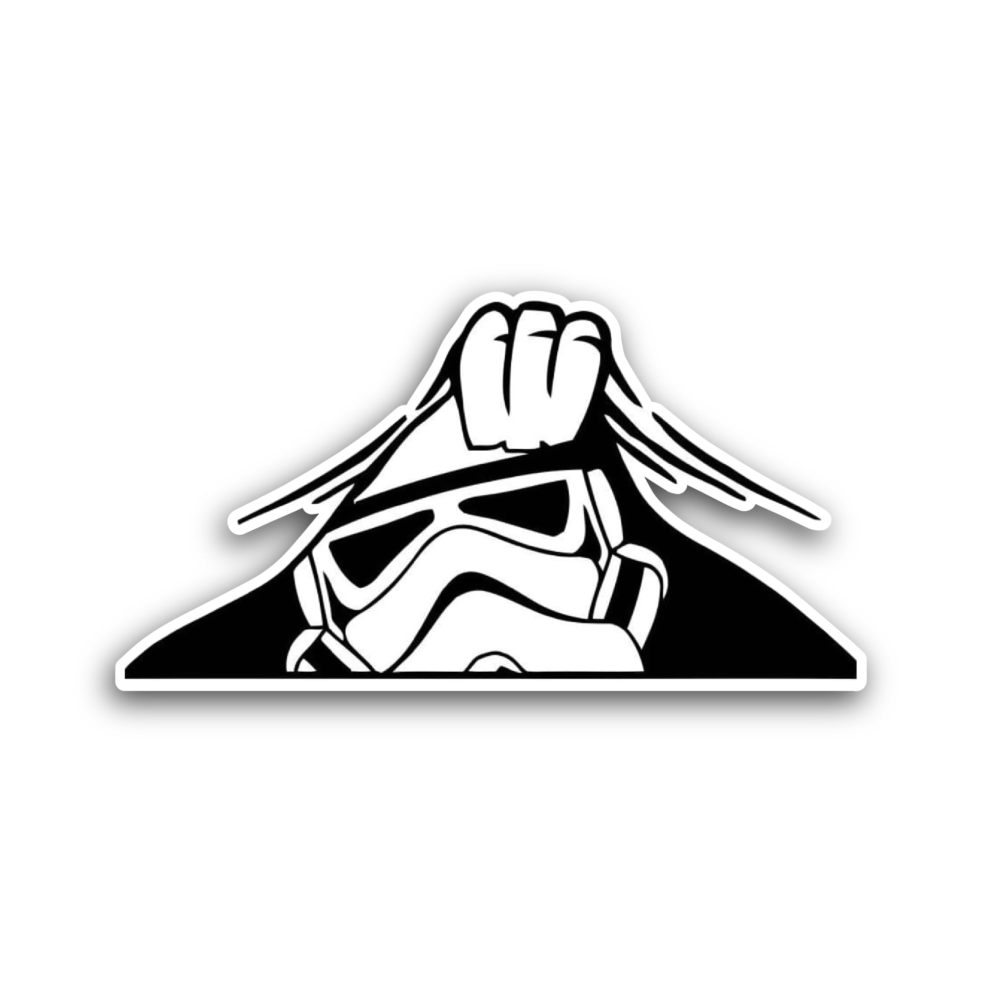 2 (Pieces) 3" and 5" Storm Trooper Silhouette Sticker, Waterproof Vinyl Decals for Many Purpose Like