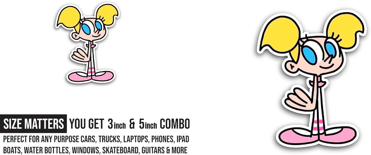 2 (Pieces) 3" and 5" Dee De3 Sticker, Waterproof Vinyl Decals for Many Purpose Like Cars, Trucks, Laptops, Phones, Windows and More