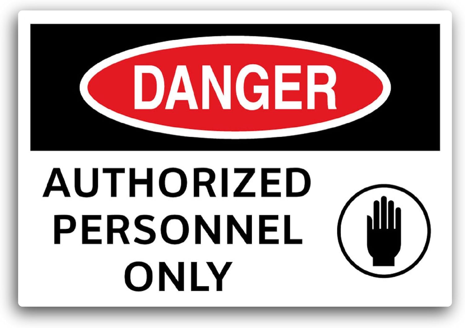 2 (Pieces) 3" and 5" Authorized Personnel 0nly Sticker, Waterproof Vinyl Decals for Many Purpose Like Cars, Trucks, Laptops, Phones, Windows and More