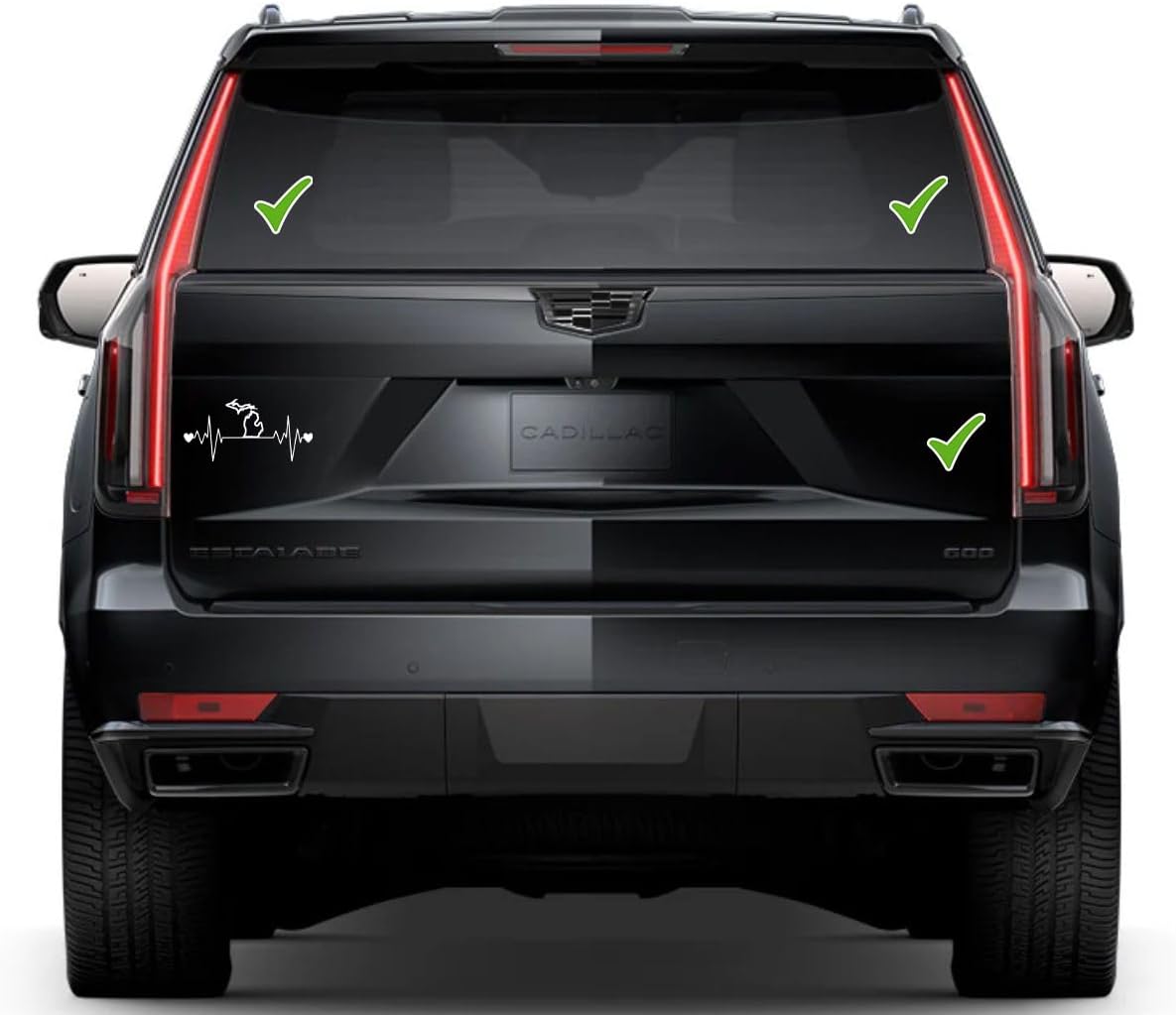 Heartbeat Window Vinyl Decal Sticker 6" (White), Waterproof Vinyl Decals for Many Purpose Like Cars, Trucks, Laptops, Phones, Windows and More