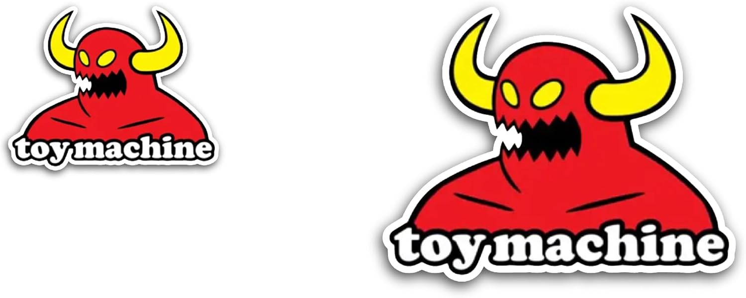 2 (Pieces) 3" and 5" Toy Machine Sticker, Waterproof Vinyl Decals for Many Purpose Like Cars, Trucks, Laptops, Phones, Windows and More