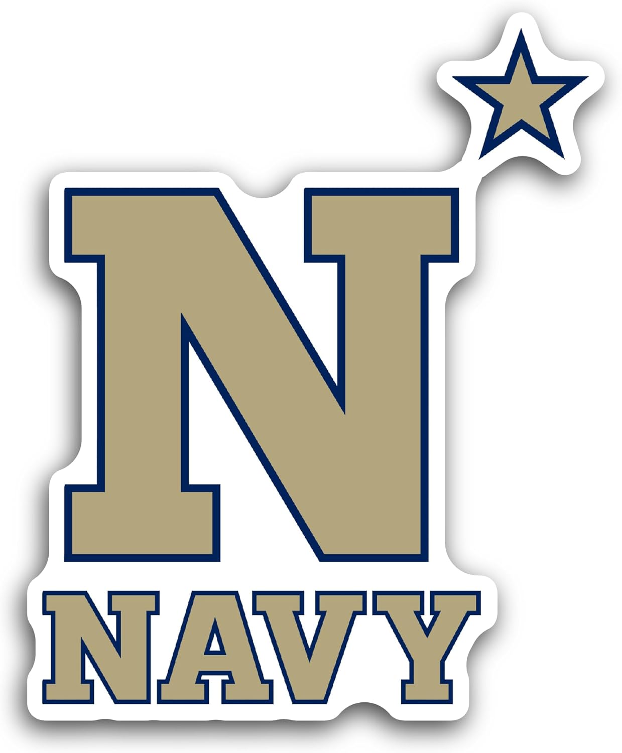 2 (Pieces) 3" and 5" Navy Sticker, Waterproof Vinyl Decals for Many Purpose Like Cars, Trucks, Laptops, Phones, Windows and More
