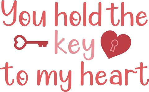 Inspirational Quote You Hold The Key to My Heart Motivational Sticker Vinyl Decal Motivation Stickers- 5