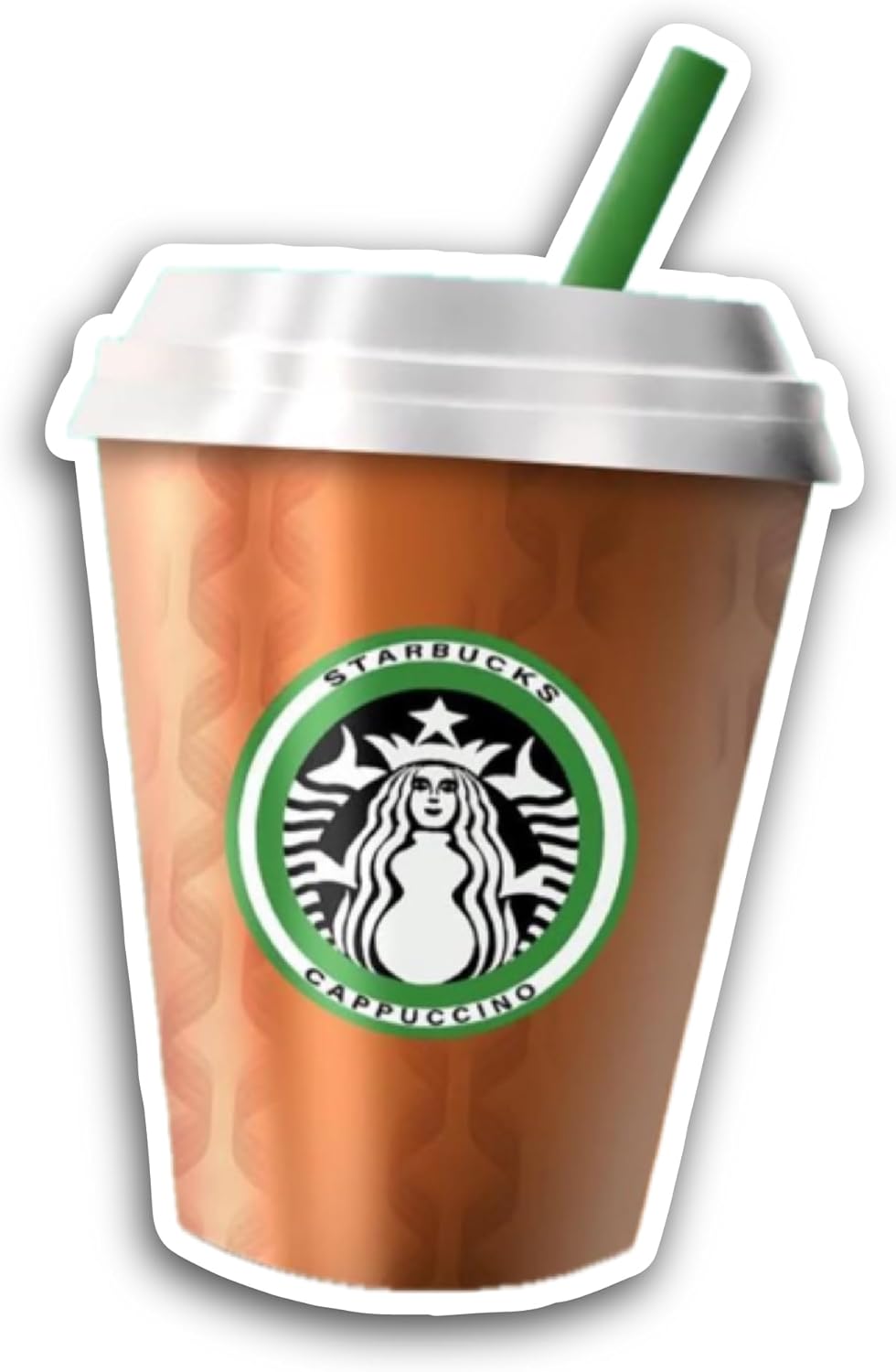 2 (Pieces) 3" and 5" St@rbucks Coffee Sticker, Waterproof Vinyl Decals for Many Purpose Like Cars, Trucks, Laptops, Phones, Windows and More
