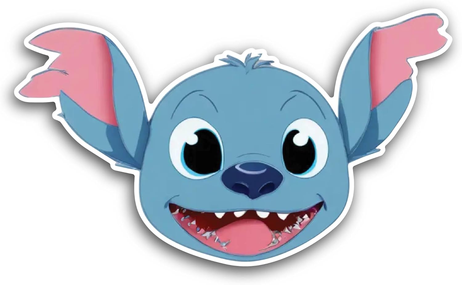 2 (Pieces) 3" and 5" Cute Face, Baby Animal Sticker, Waterproof Vinyl Decals for Many Purpose Like Cars, Trucks, Laptops, Phones, Windows and More
