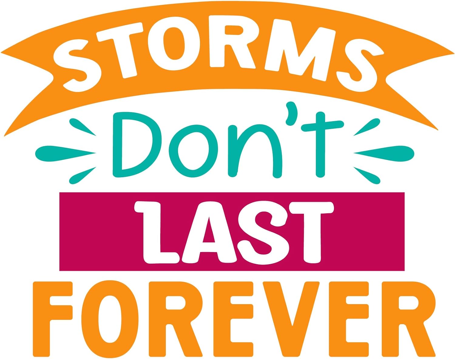 Inspirational Quote "Storms Dont Last Forever" Motivational Sticker Vinyl Decal Motivation Stickers- 5" Vinyl Sticker Waterproof