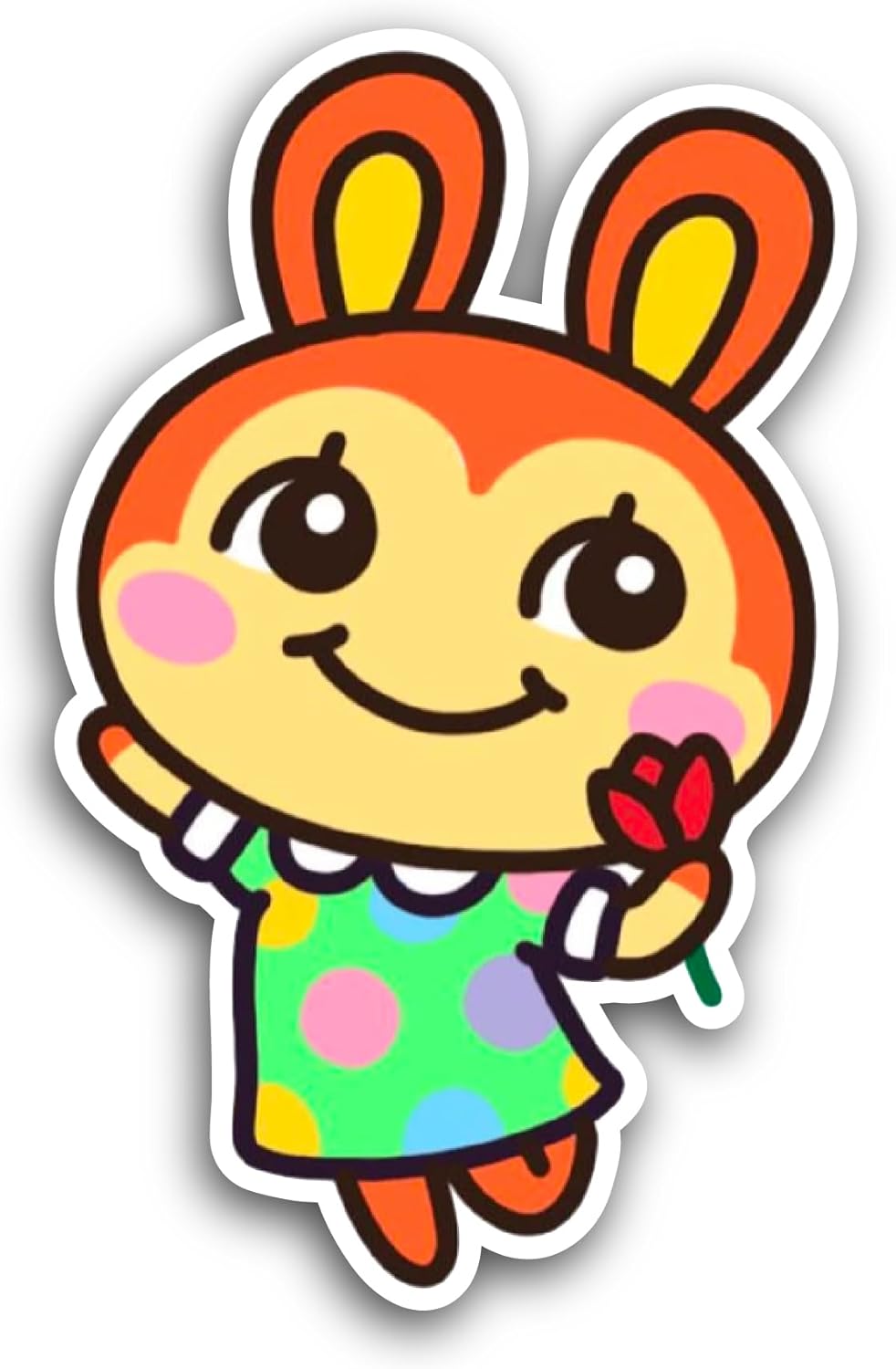 2 (Pieces) 3" and 5" Bunny Animal Sticker, Waterproof Vinyl Decals for Many Purpose Like Cars, Trucks, Laptops, Phones, Windows and More