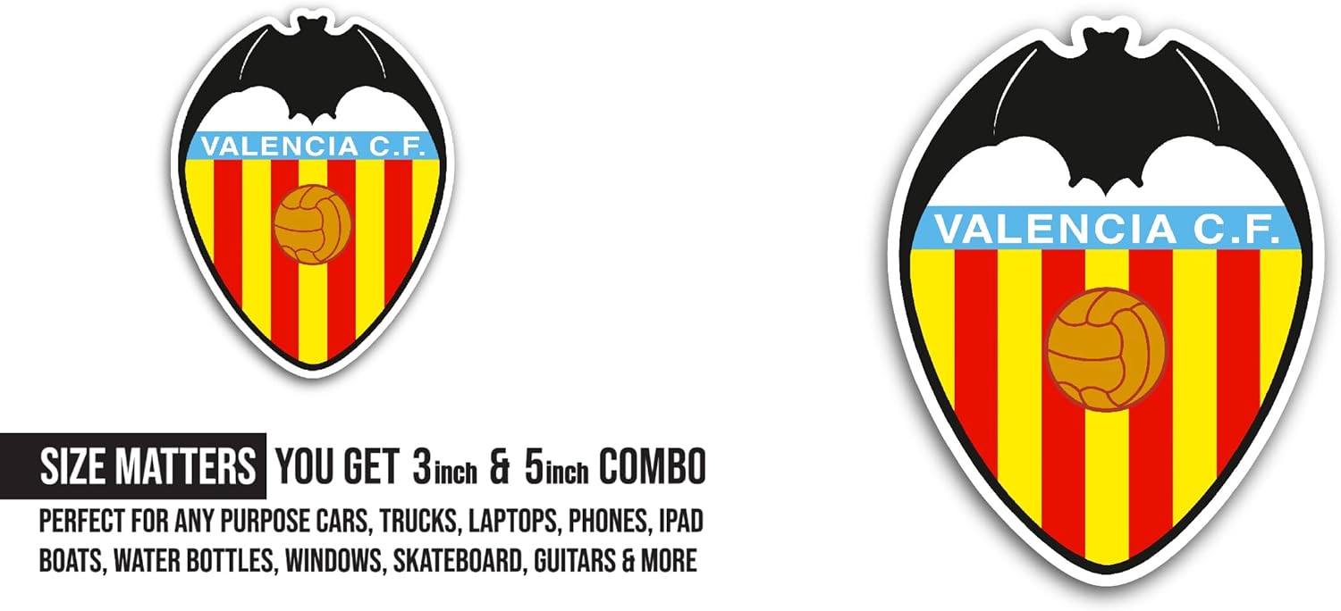 2 (Pieces) 3" and 5" Valenci@ Sticker, Waterproof Vinyl Decals for Many Purpose Like Cars, Trucks, Laptops, Phones, Windows and More