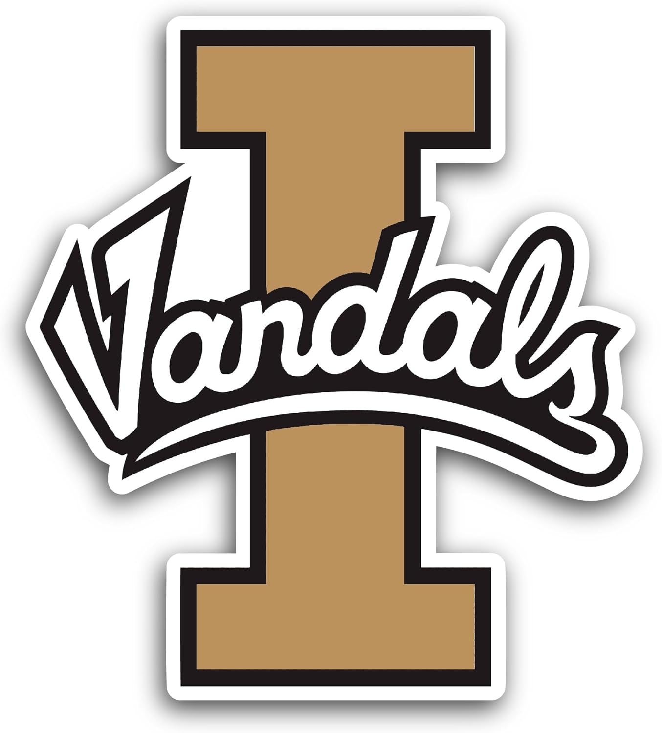2 (Pieces) 3" and 5" V@ndals Sticker, Waterproof Vinyl Decals for Many Purpose Like Cars, Trucks, Laptops, Phones, Windows and More