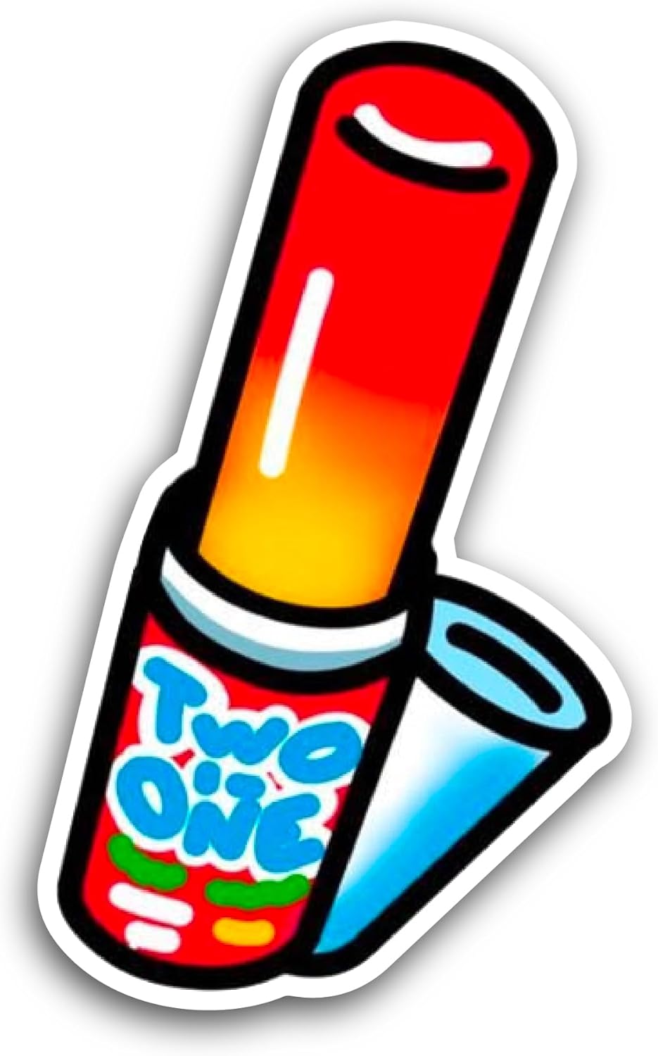2 (Pieces) 3" and 5" Red Popsicle Sticker, Waterproof Vinyl Decals for Many Purpose Like Cars, Trucks, Laptops, Phones, Windows and More