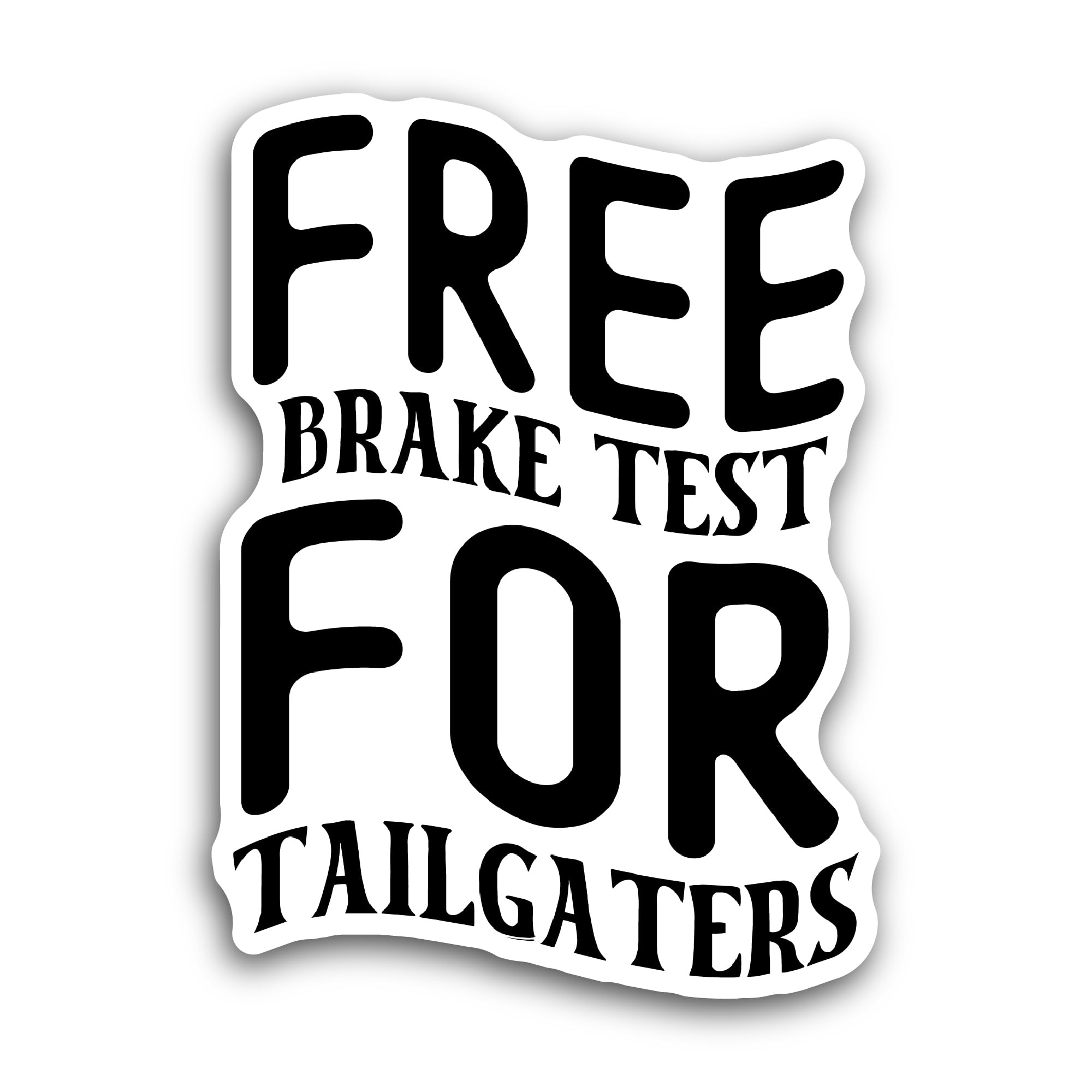 2 (Pieces) 3" and 5" Free Brake Test Sticker, Waterproof Vinyl Decals for Many Purpose Like Cars, Tr