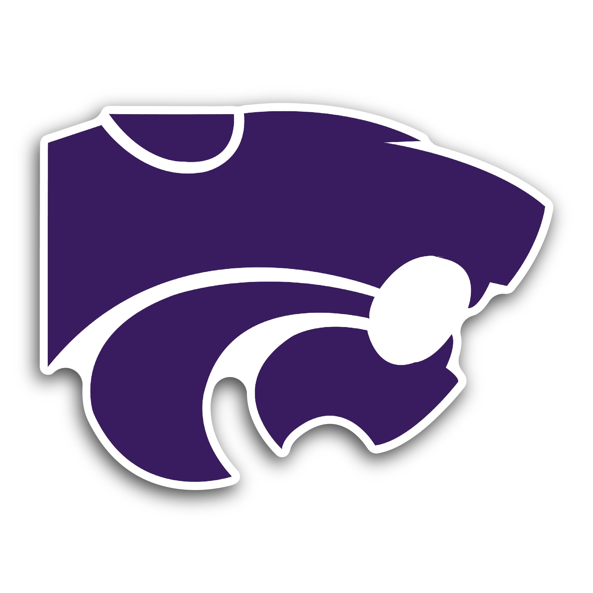 2 (Pieces) 3" and 5" K@nsas State Wildcats Sticker, Waterproof Vinyl Decals for Many Purpose Like Ca