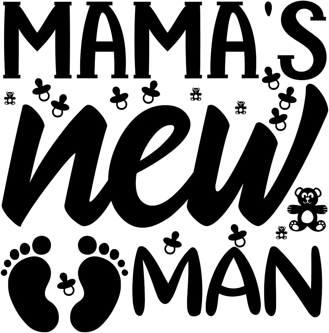 Inspirational Quote Mama's New Man Motivational Sticker Vinyl Decal Motivation Stickers- 5" Vinyl Sticker Waterproof