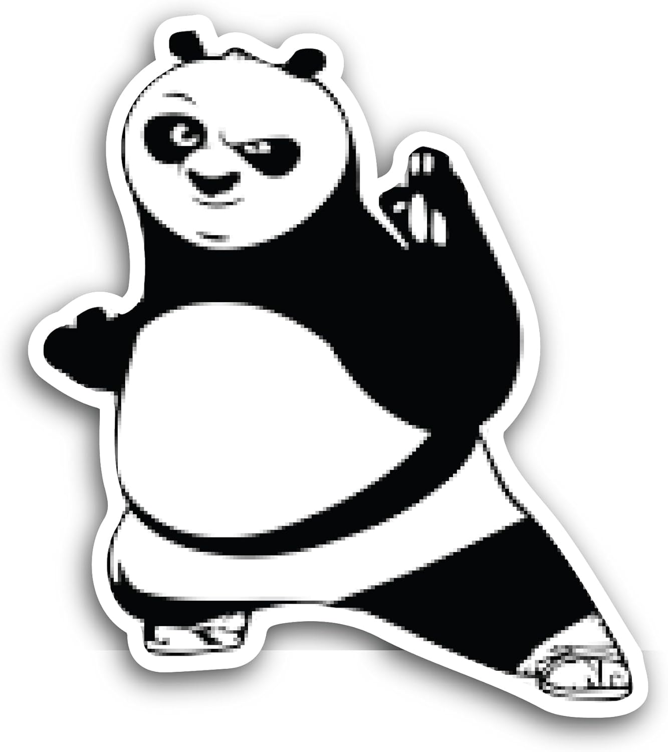 2 (Pieces) 3" and 5" Cartoon Panda Sticker, Waterproof Vinyl Decals for Many Purpose Like Cars, Trucks, Laptops, Phones, Windows and More