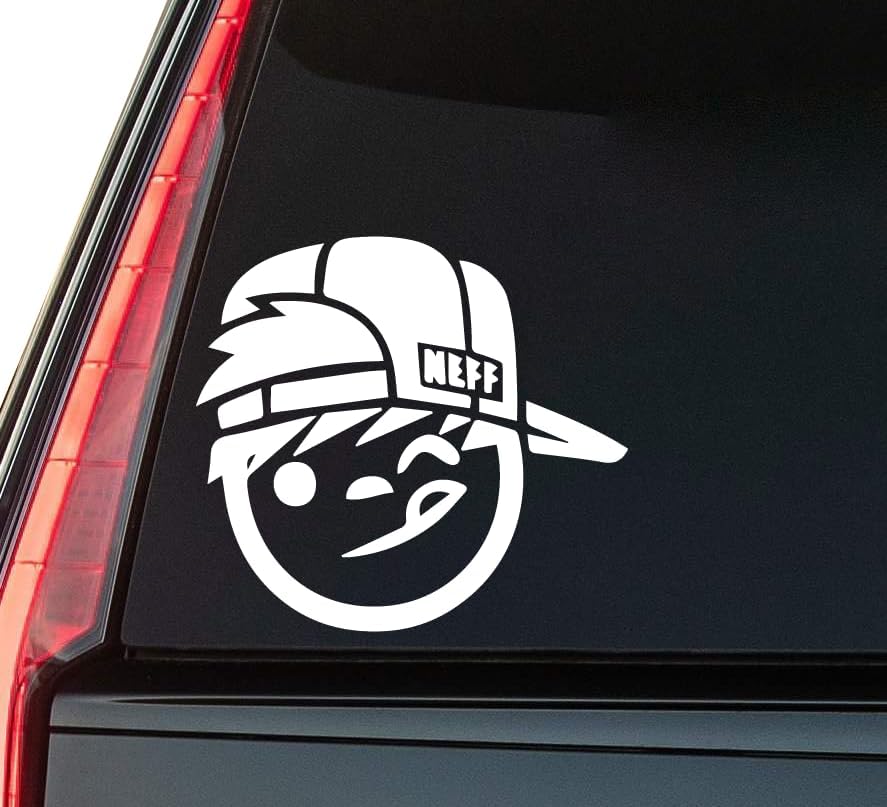 Neff Window Vinyl Decal Sticker 6" (White), Waterproof Vinyl Decals for Many Purpose Like Cars, Trucks, Laptops, Phones, Windows and More